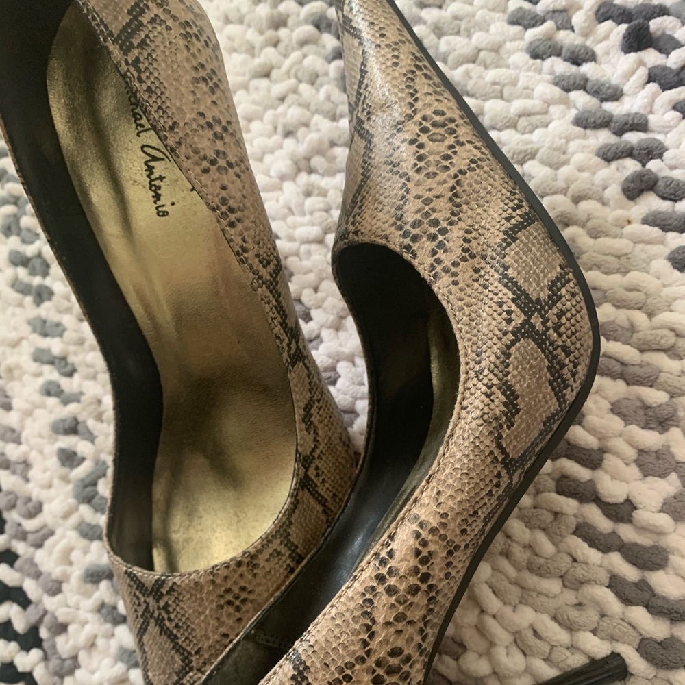 Snake stiletto heels